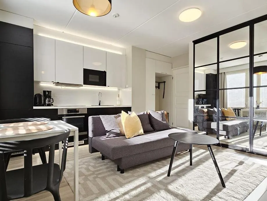 Modern One-Bedroom With Glazed Sun Balcony, 350M Metro Helsinky