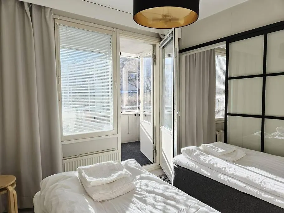 Modern One-Bedroom With Glazed Sun Balcony, 350M Metro Helsinki